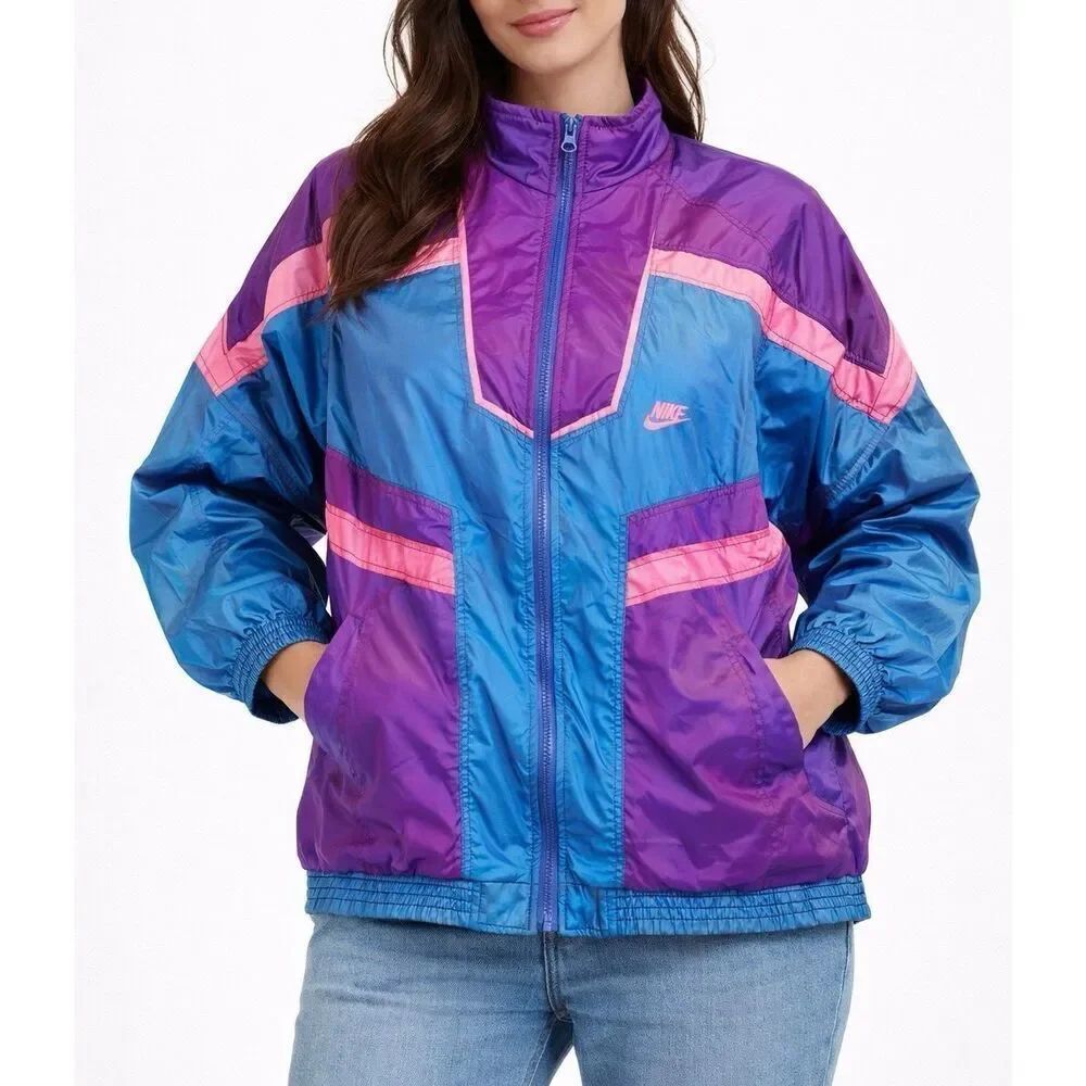 Vintage Nike colorfil track jacket colorblock Large